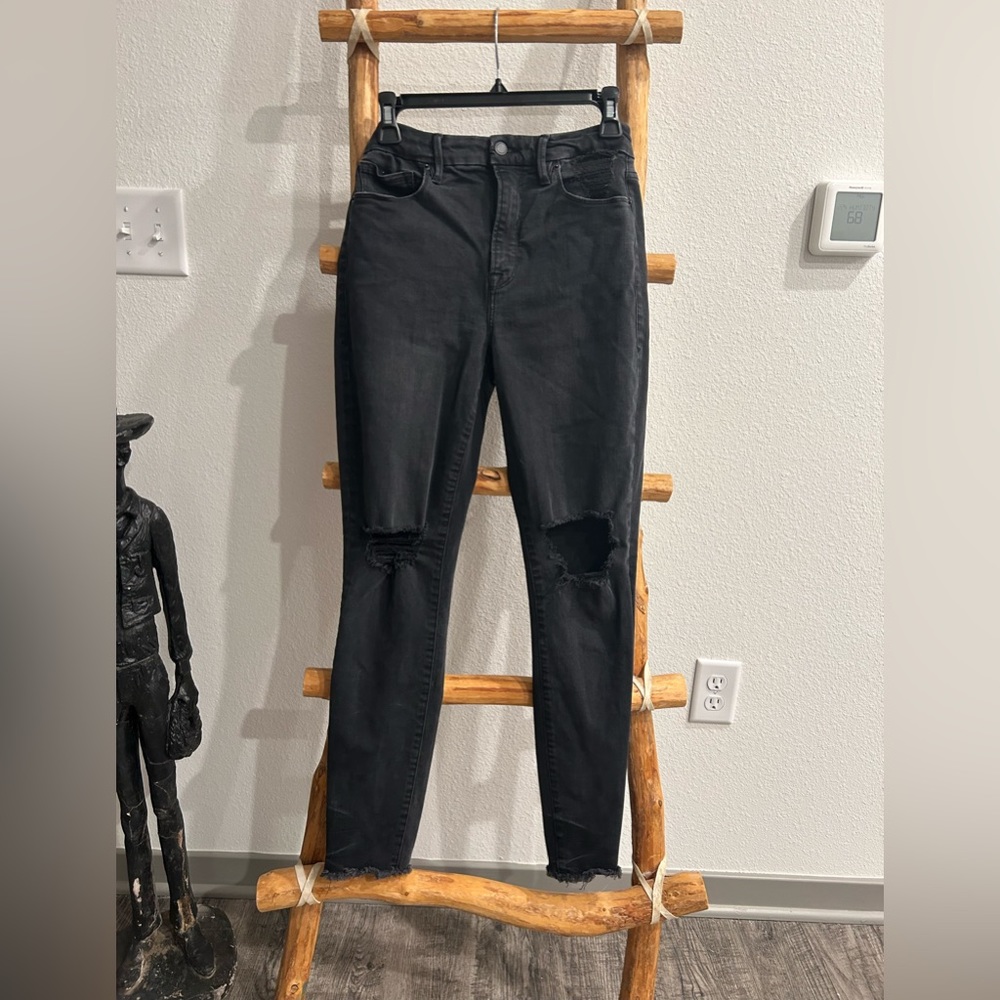 Black Denim Good American Skinny Jeans